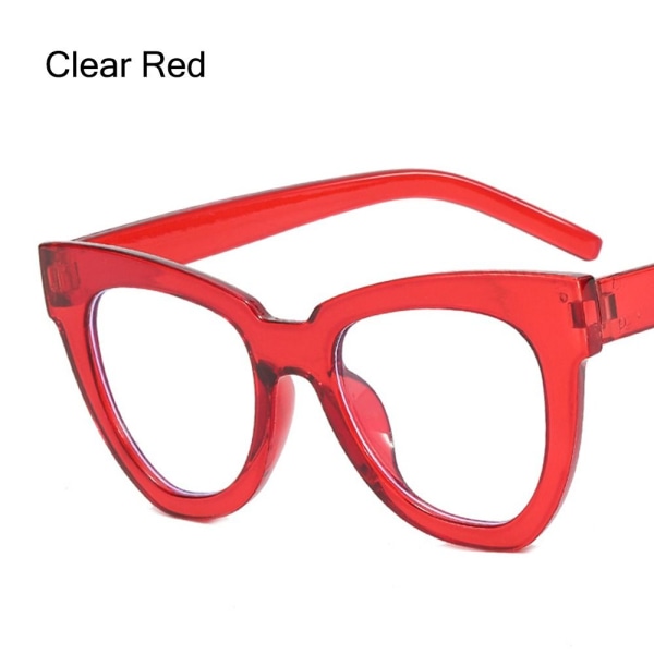 Eye Eyeglasses Anti Blue Light Briller CLEAR RED CLEAR RED Clear Red