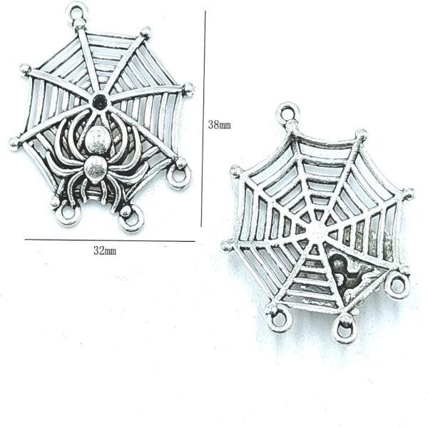 Spider Web Charms Vedhæng Antikke