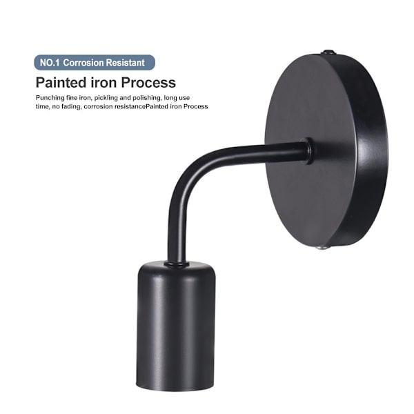 Vegglampe Nattbordslampe JERN SORT JERN SORT Iron BLack