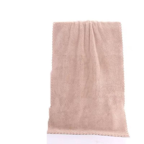35*75cm Coral Velvet Handduk Ansiktshandduk KAFFE coffee