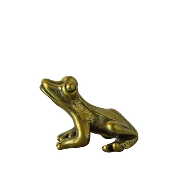 3 st Groda Staty Padda Te Pet Frog Figuriner Copper