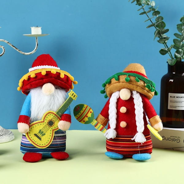 2 kpl Band Dwarf Doll -koristeinstrumentti Kääpiökoristeet A A A
