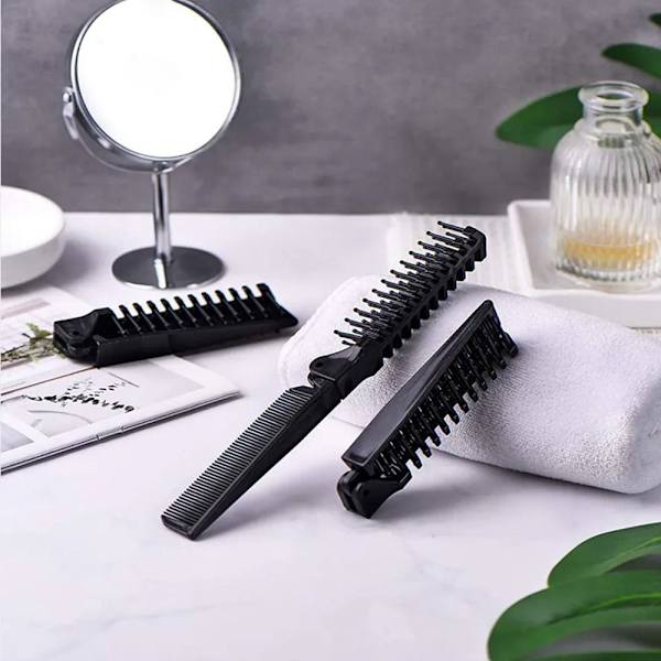 4stk Foldende lommekamme Hårkam SORT 4STK 4STK black 4pcs-4pcs