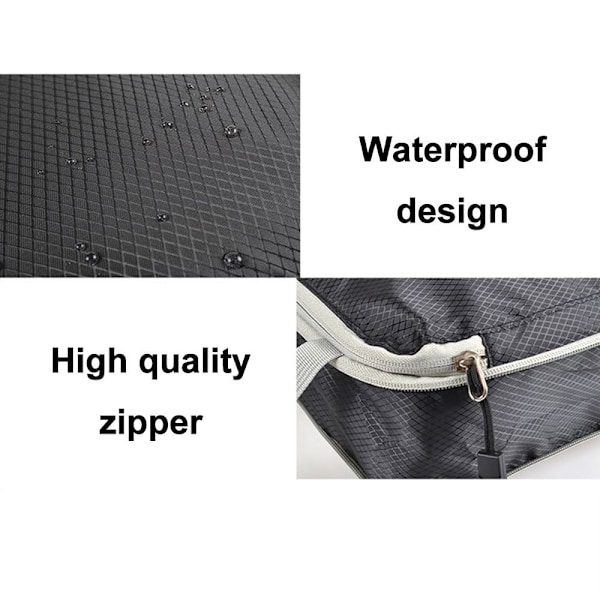 3 STK Rejseopbevaringspose Komprimerbar emballage SORT black