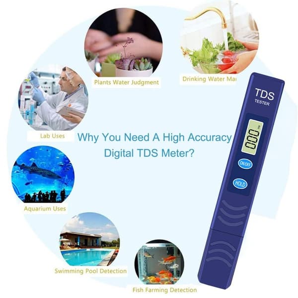 TDS Meter Elektronisk vanntester Vannkvalitetsanalysemåler