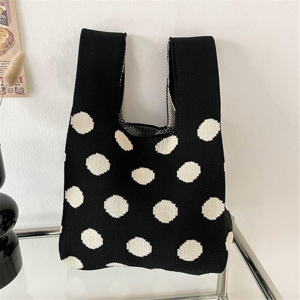Strikkede håndtasker Knot Wrist Bag SORT black