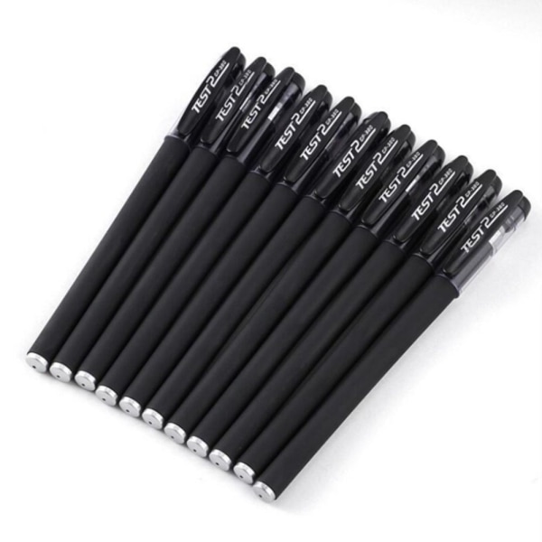 10STK Roller Pen Gel Pen 02-SORT BLÆK 02-SORT BLÆK 02-Black Ink