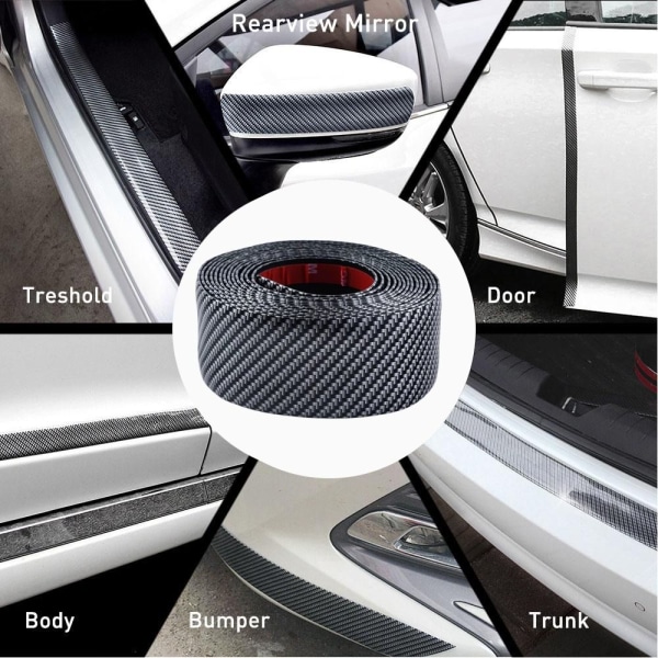 Carbon Fiber Car Stickers Dørkarm Scuff Tape 3CMX1M 3cmX1m