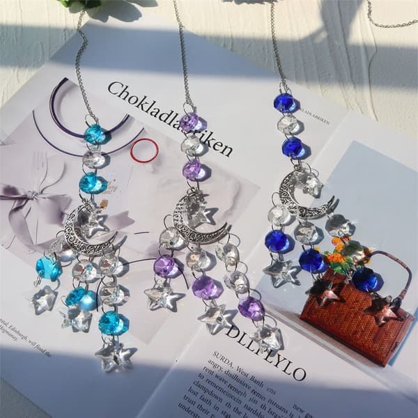 Sun Catcher Moon Star Dekorativt SILVER silver