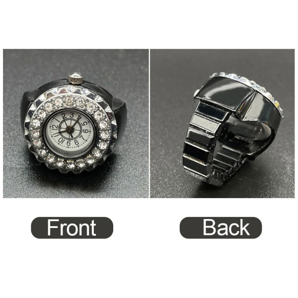 Digital Watch Ring Watch SVART Black