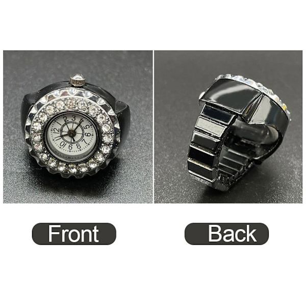 Digitalt Parur Ring Ring Ur SORT Black