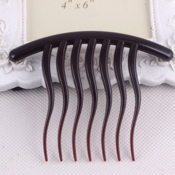 4 kpl Insert Hairpin Comb Ponytail Hair Hair Haarukka MUSTA Black