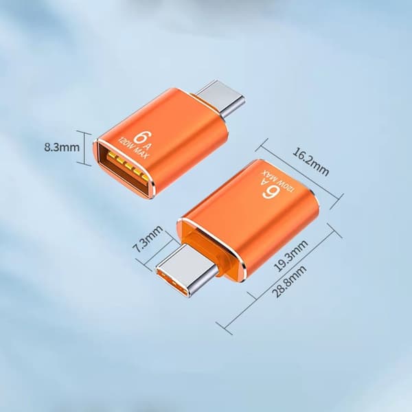 Type C Til USB 3.1 Adapter Type C Han Til USB Hun SØLV Silver