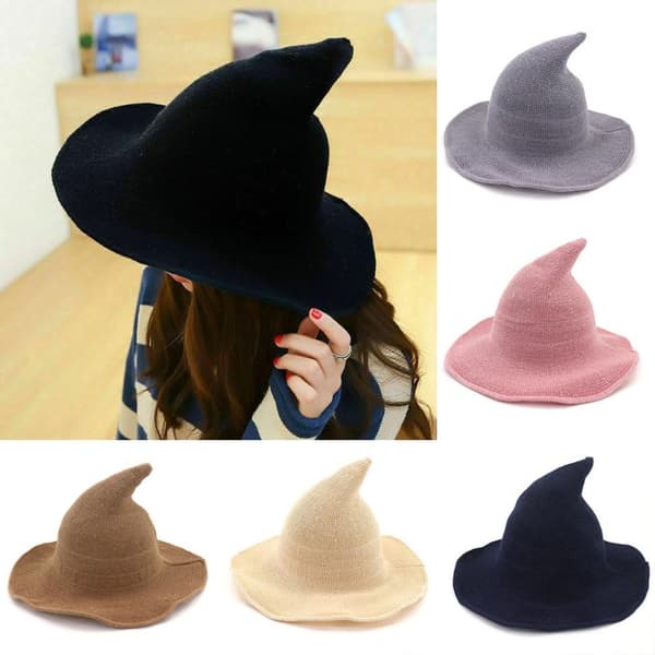 Halloween Witch Hat Long Point Hat BEIGE beige