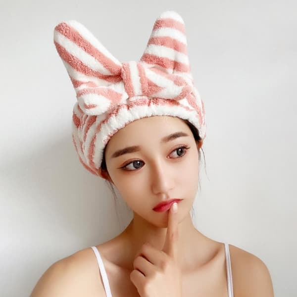 Tørrhårhatt Tørrhårhåndkle GRÅ grey