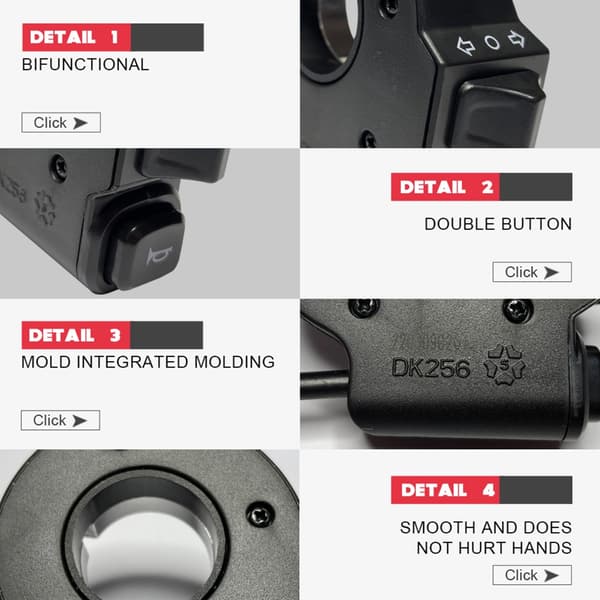 Motorsykkelstyrebryter Moto Light Controller Light