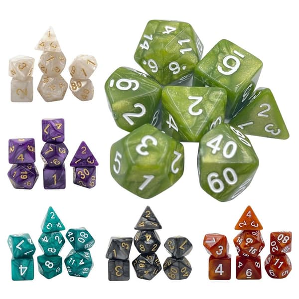 7 stk/sæt DND-terninger Polyhedriske terninger STYLE 6 STYLE 6 Style 6