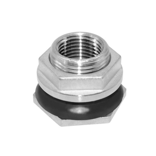 2st Bulkhead Vattentank Fitting Kompressionsskott Adapter 2PC