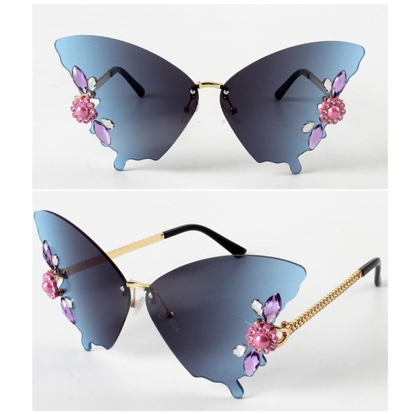 Crystal Butterfly Solbriller Indfatningssolbriller GRADIENT Gradient Purple