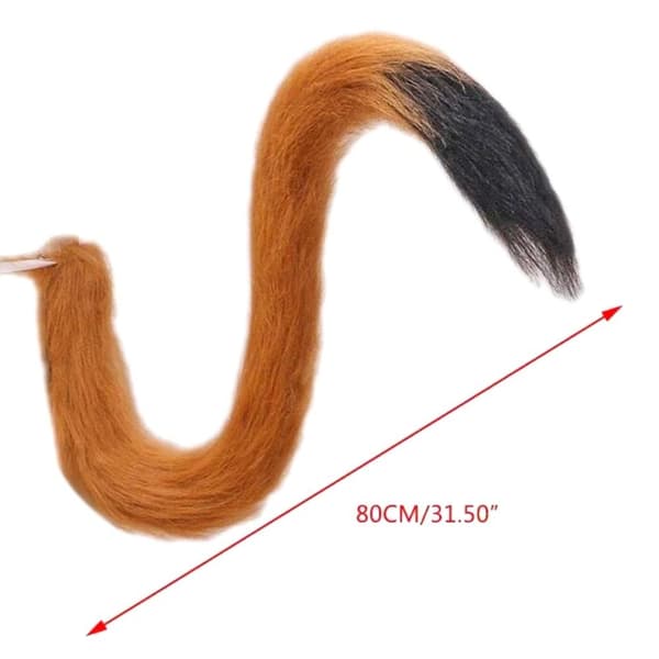 Fox Tail Masquerade Hale SORT HVID Black white