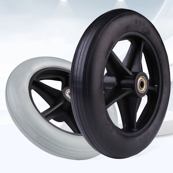 Shoppin Cart Wheels Solid Tire Wheel SORT 8INCH Black 8inch