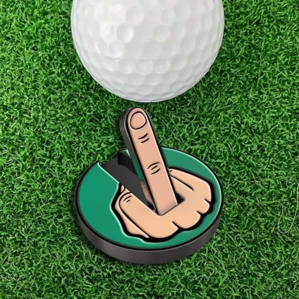 Mellanfinger golfbollsmarkör Golfhatt Clip MARKING DISC Marking disc