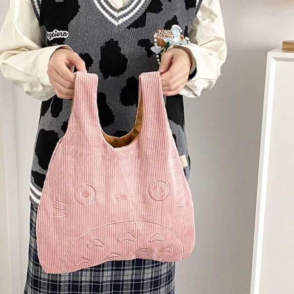 Tecknad Totoro Broderi ROSA Pink