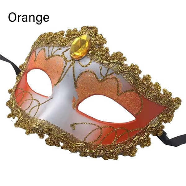 2 stk Masquerade Tiara Dance Mask ORANSJE 2STK 2STK orange 2pcs-2pcs