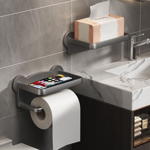 Badrumspappershanddukshållare Toliet Rullhållare B-GRÅ B-GRÅ B-Gray