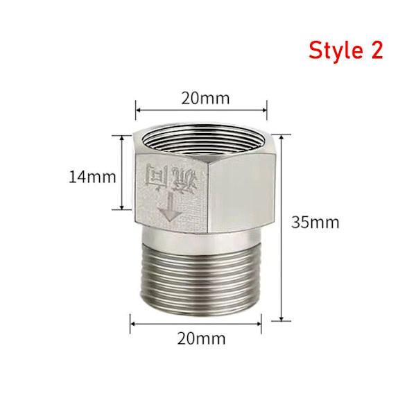 Yksisuuntainen takaiskuventtiili TYYLI 2 TYYLI 2 Style 2