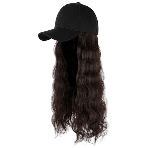 Connect Wig Justerbar MØRKEBRUN SORT HUE SORT HATT dark brown Black hat-Black hat