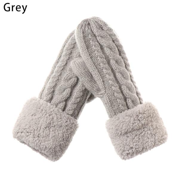 Kvinnor Vantar Kvinnliga Guantes Fingerhandskar GRÅ grey