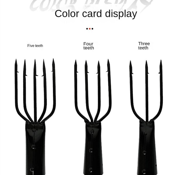 Fiskespyd Harpun Gaffel Fisk Pigthakket Spyd Gig Fork 4 GRUNDER 4 Prongs