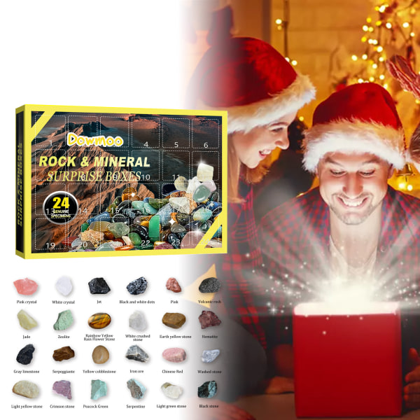 Mineraali Fo-ssil Stone Kit Varhaiskasvatuksen lelu Adventtikalenteri