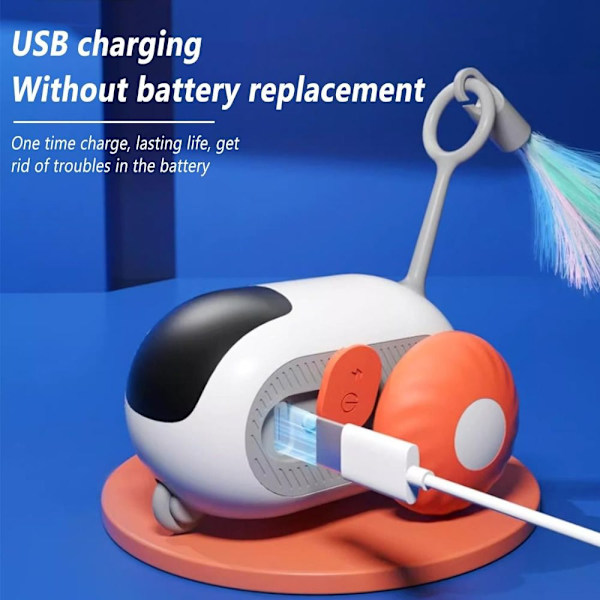 Electric Cat Toy Gravity Sports Car Cat Lelu SININEN Blue