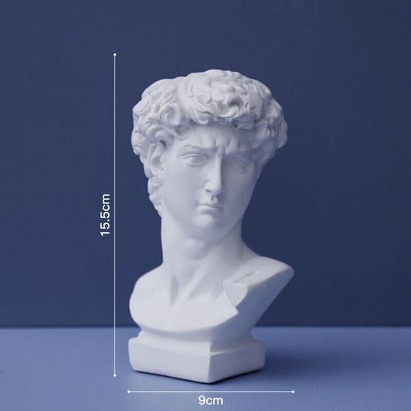 David Head Bust Resin Staty Skulptur Dekor