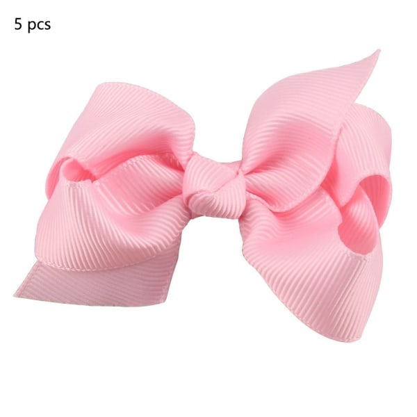 5 STK Sløjfe Hårklemme Plet Hårklemme PINK pink