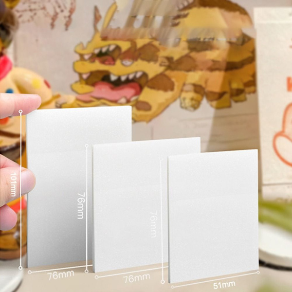 5Pack 50Sheets/Pack Transparent Sticky Notes Scrapes Stickers M-76x76mm