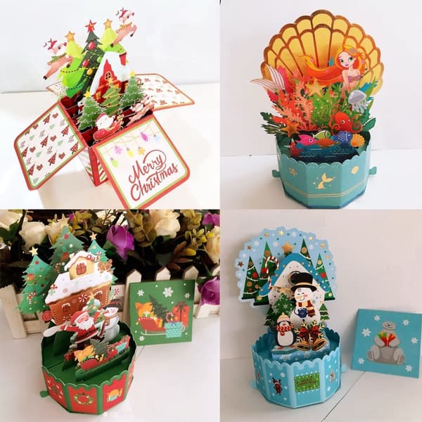 3D pop-up buket papirblomster 2 2 2