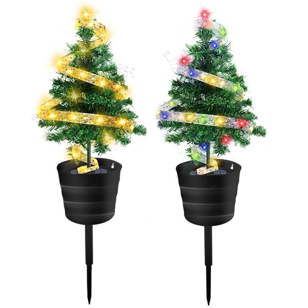 Solar Christmas Tree Christmas LED Light Tree VÄRI VAALEA VÄRI COLOR LIGHT