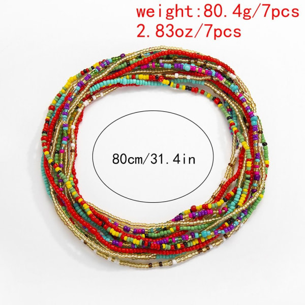 Bohemia Bead Waist Chain Sommer Beading Linje Body smykker