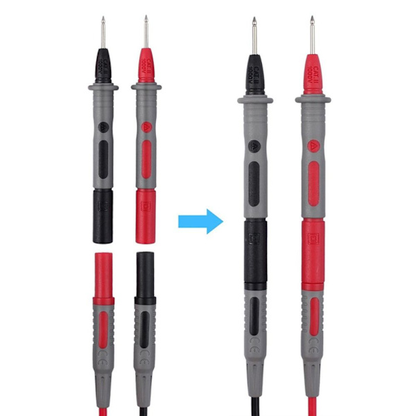 Elektrisk multimeter-probe Udskiftelige probeklemme-testledninger