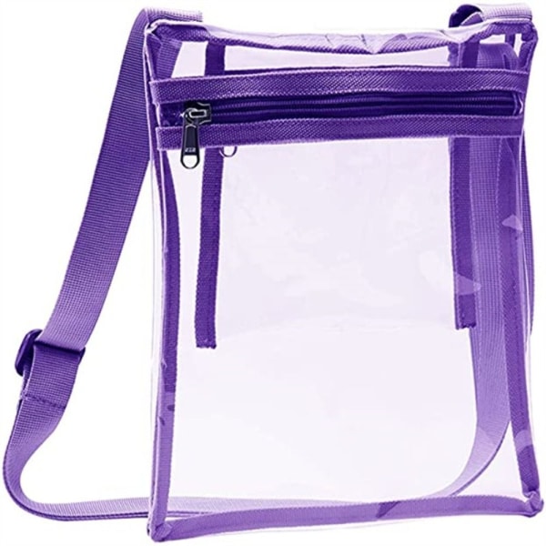 Gjennomsiktig Stadium Bag Klar Bag LILLA purple