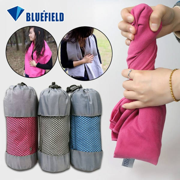 Utomhus mikrofiberhandduk Sporthandduk GRÅ Grey