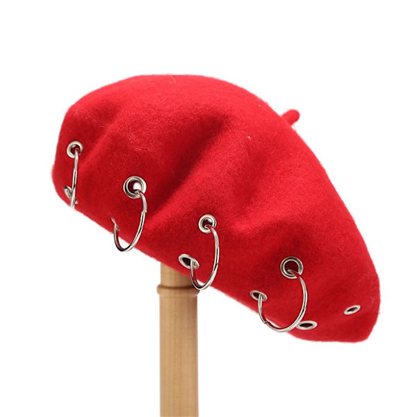 Talvibaretit Punk Rock Style RED red