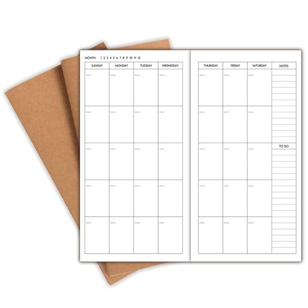 3-pack Personal Organizers Kalenderpåfyllningar Notebook-inlägg