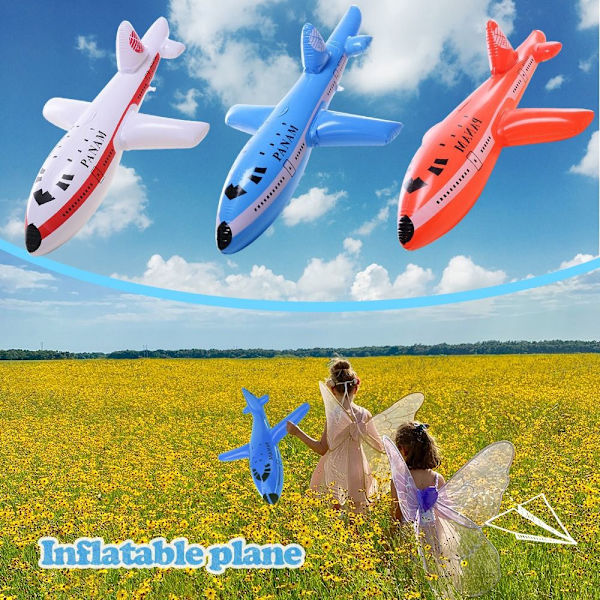 2st Flygplan Cartoon Plane BLÅ Blue