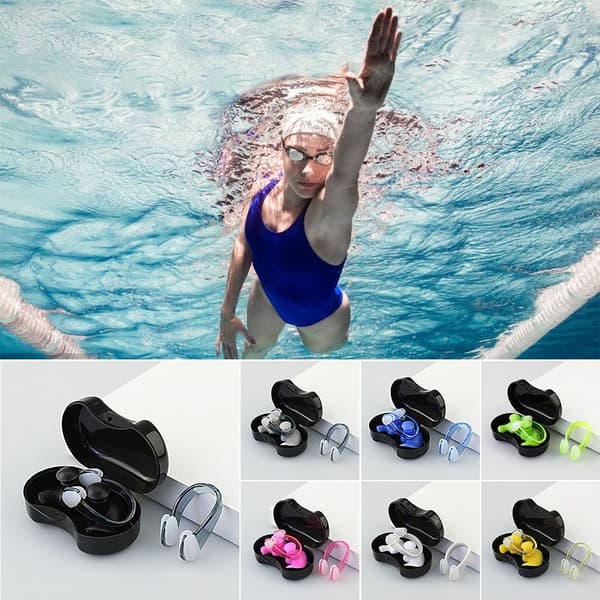 Öronproppar Nose Clip Kostym Simöronproppar Set GRÅ grey