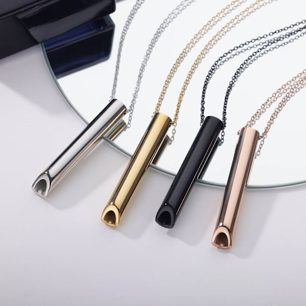 Mindful Breathing Necklace Mindful Anapana Breathing Necklace silver