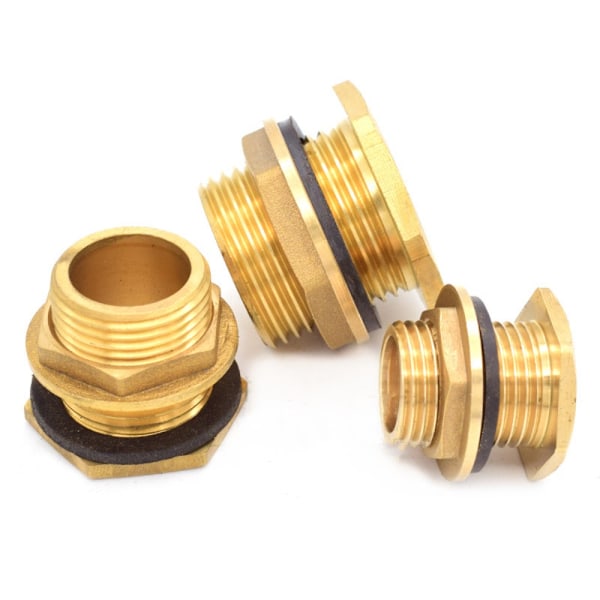 2 stk Messing Vandtank Connector Vandtank Afløbsadapter 1/2 1/2 Inch